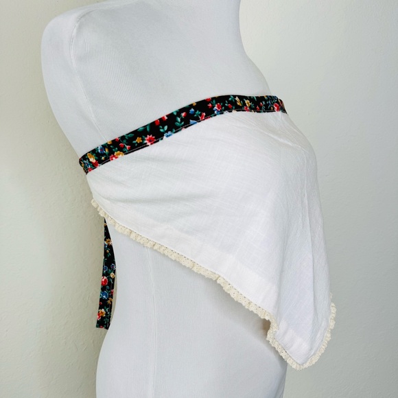 Handmade Cottagecore Natural Cotton Hair Scarf - Picture 9 of 9